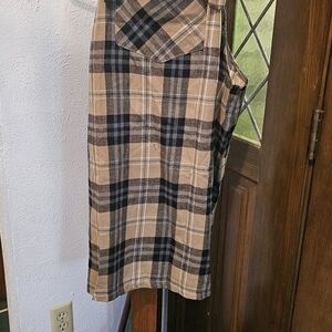 Plaid Sleeveless Jumper Dress